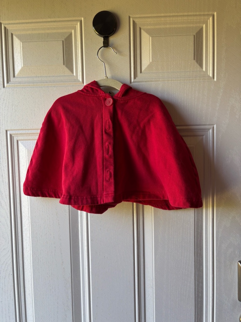 Girls' Bright Red Hooded Cape Jacket - Unbranded